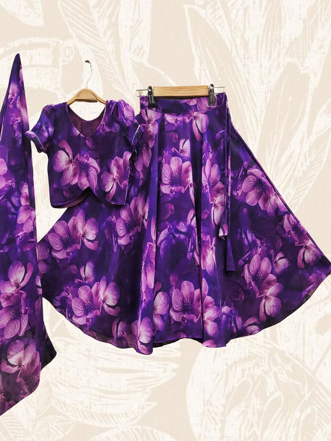 BAESD Girls Floral Printed Puffed Sleeves Ready to Wear Lehenga & Blouse With Dupatta, Lavender
BAESD Girls Floral Printed Puffed Sleeves Ready to Wear Lehenga & Blouse With Dupatta, Lavender