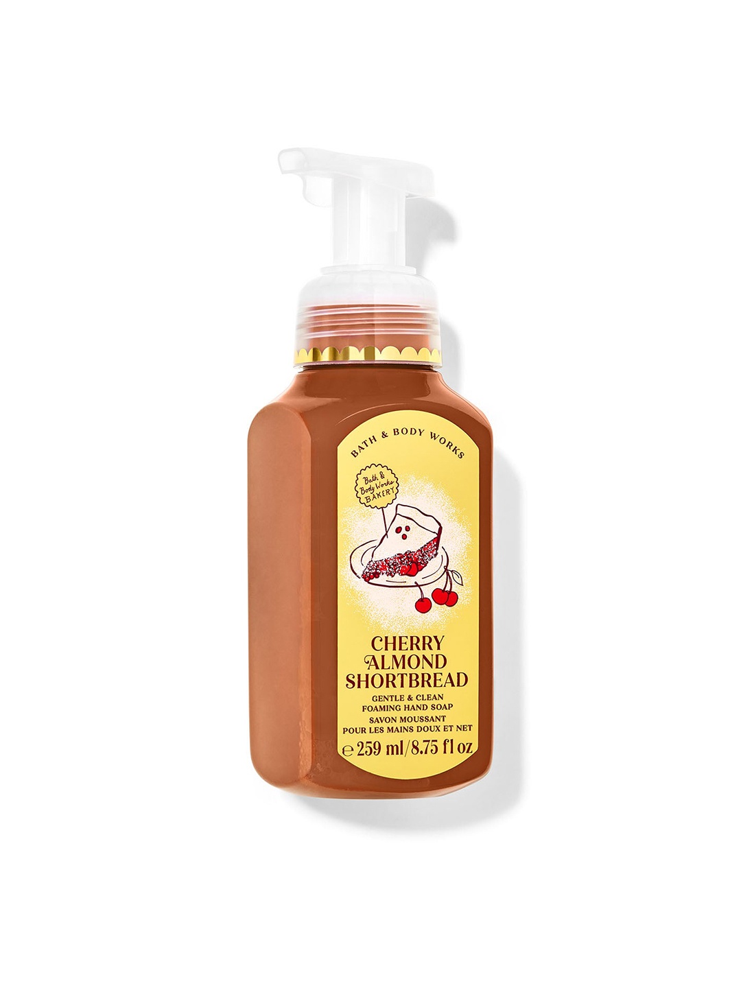 Bath & Body Works Cherry Almond Shortbread Gentle & Clean Foaming Hand Soap - 259 ml, Tan
Bath & Body Works Cherry Almond Shortbread Gentle & Clean Foaming Hand Soap - 259 ml, Tan
