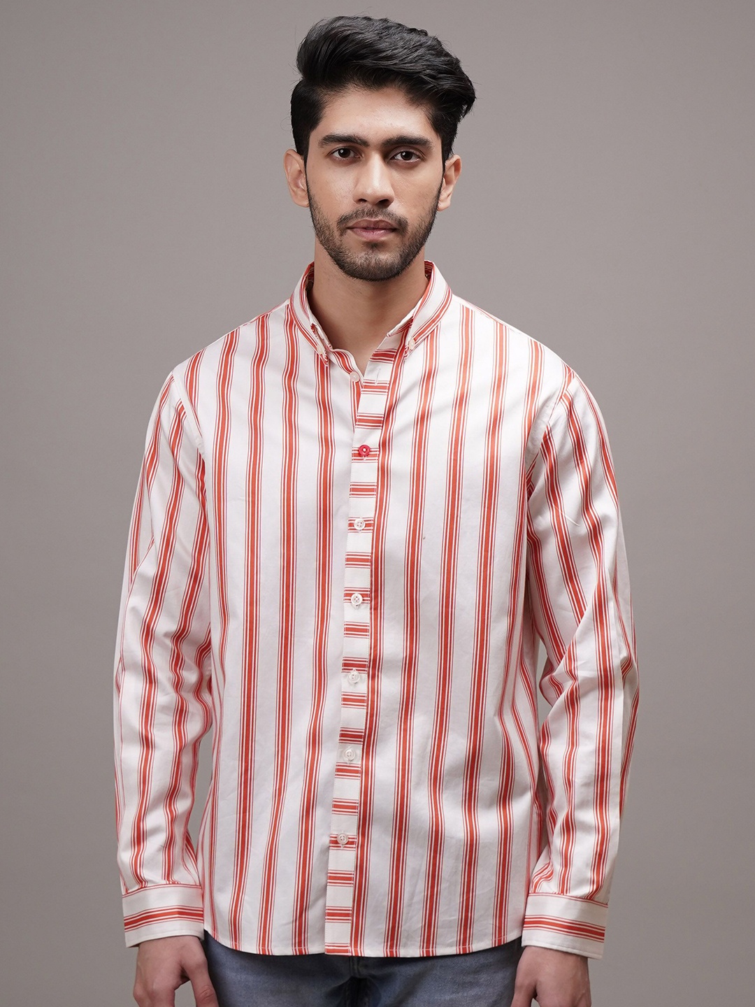 CLUBHAVANA Men Comfort Button-Down Collar Vertical Striped Cotton Casual Shirt, White
CLUBHAVANA Men Comfort Button-Down Collar Vertical Striped Cotton Casual Shirt, White