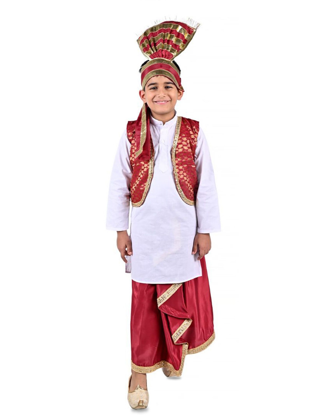 itsmycostume Boys Indian State Punjabi Folk Dance Costume Set With Jacket & Turra, Maroon
itsmycostume Boys Indian State Punjabi Folk Dance Costume Set With Jacket & Turra, Maroon