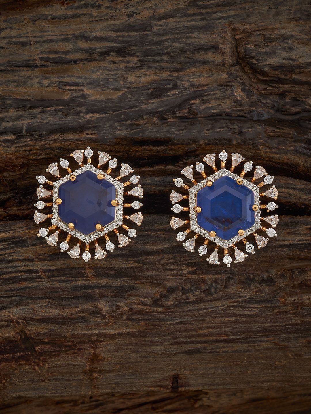 Kushal's Fashion Jewellery Sapphire Rhodium-Plated Zircon Stone Studded Classic Studs, Gold
Kushal's Fashion Jewellery Sapphire Rhodium-Plated Zircon Stone Studded Classic Studs, Gold