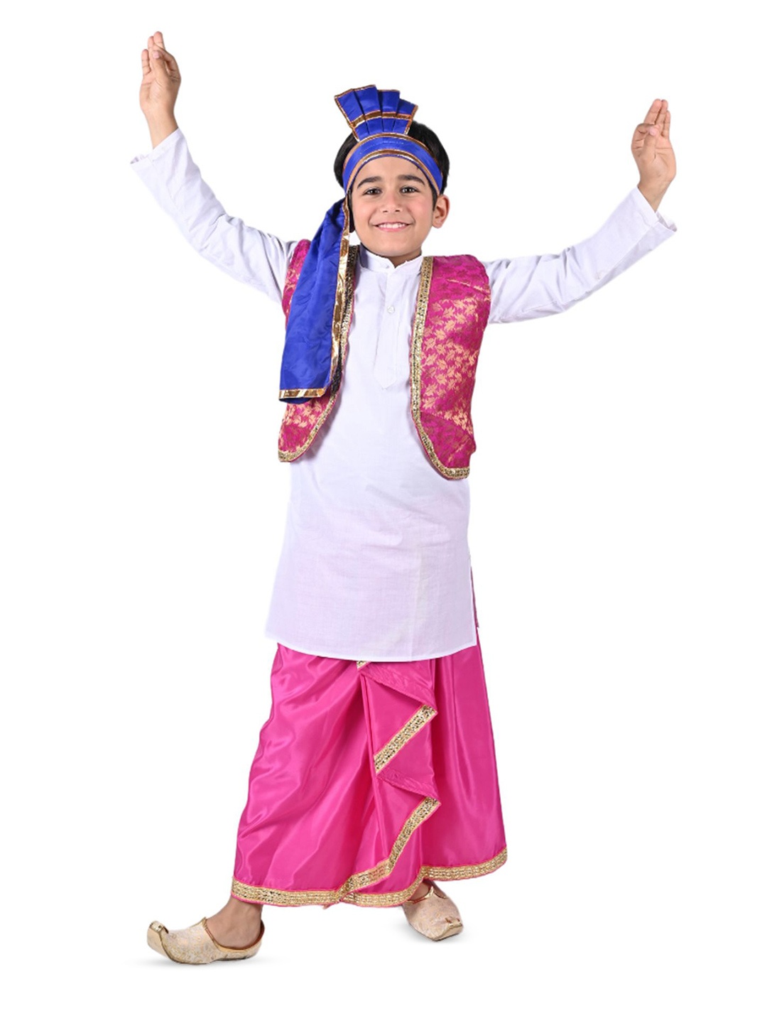 itsmycostume Boys Indian State Punjabi Folk Dance Costume Set With Jacket & Turra, Magenta
itsmycostume Boys Indian State Punjabi Folk Dance Costume Set With Jacket & Turra, Magenta