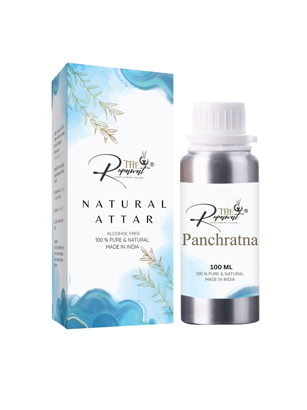 THE RUPAWAT Perfumery House Panchratna Natural & Alcohol Free Attar - 100 ml, Transparent
THE RUPAWAT Perfumery House Panchratna Natural & Alcohol Free Attar - 100 ml, Transparent