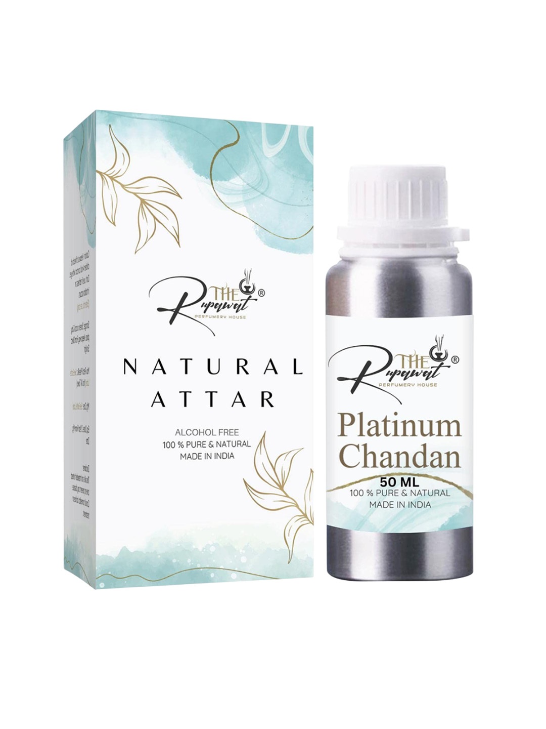 THE RUPAWAT Perfumery House Platinum Chandan Natural & Alcohol Free Attar - 50 ml, Transparent
THE RUPAWAT Perfumery House Platinum Chandan Natural & Alcohol Free Attar - 50 ml, Transparent
