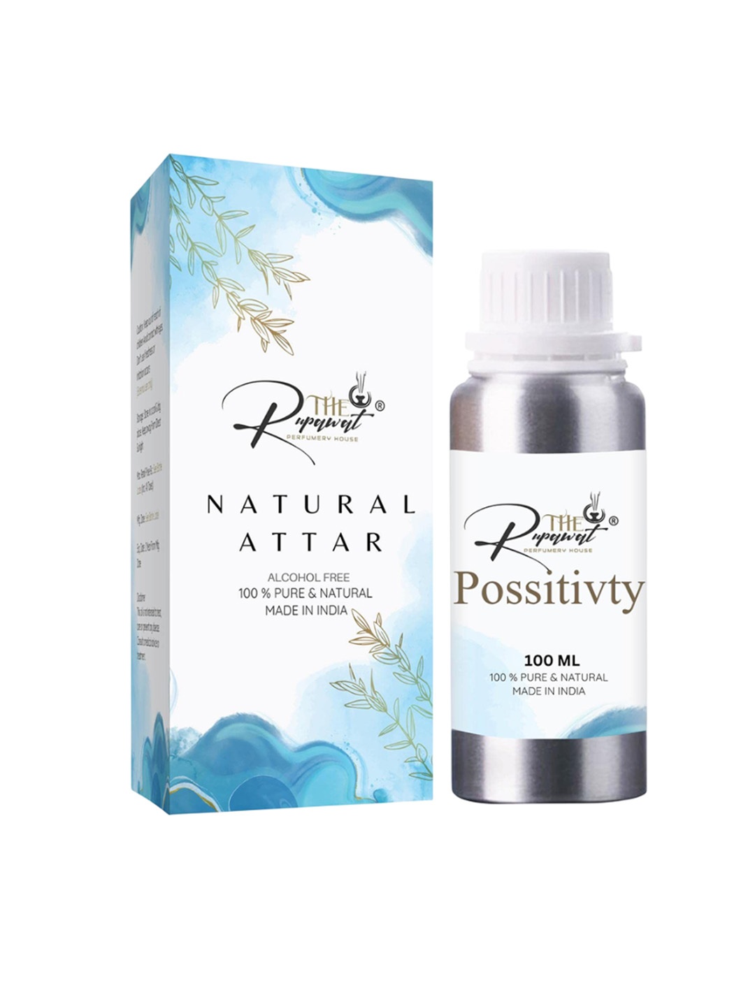 THE RUPAWAT Perfumery House Possitivty Natural & Alcohol Free Attar - 100 ml, Transparent
THE RUPAWAT Perfumery House Possitivty Natural & Alcohol Free Attar - 100 ml, Transparent