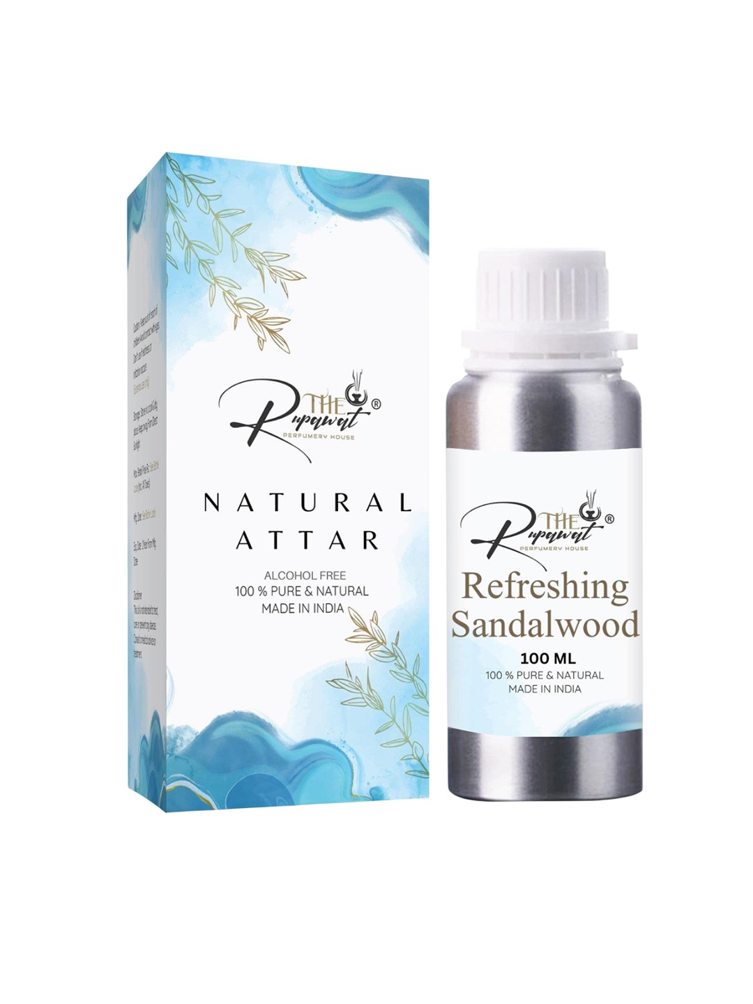THE RUPAWAT Perfumery House Refreshing Sandalwood 100% Natural Alcohol Free Attar - 100 ml, Transparent
THE RUPAWAT Perfumery House Refreshing Sandalwood 100% Natural Alcohol Free Attar - 100 ml, Transparent