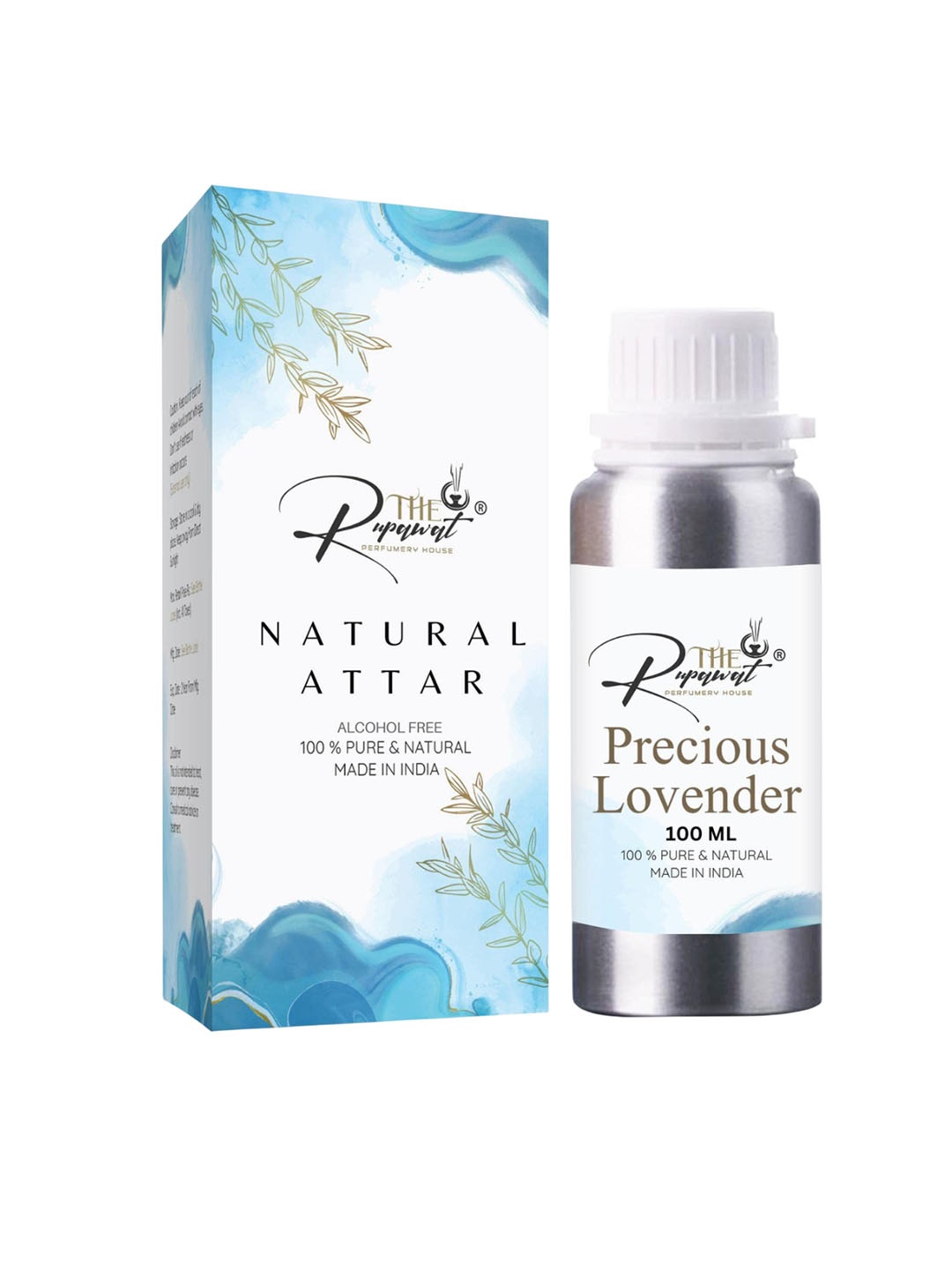 THE RUPAWAT Perfumery House Precious Lovender Natural & Alcohol-Free Attar - 100 ml, Transparent
THE RUPAWAT Perfumery House Precious Lovender Natural & Alcohol-Free Attar - 100 ml, Transparent