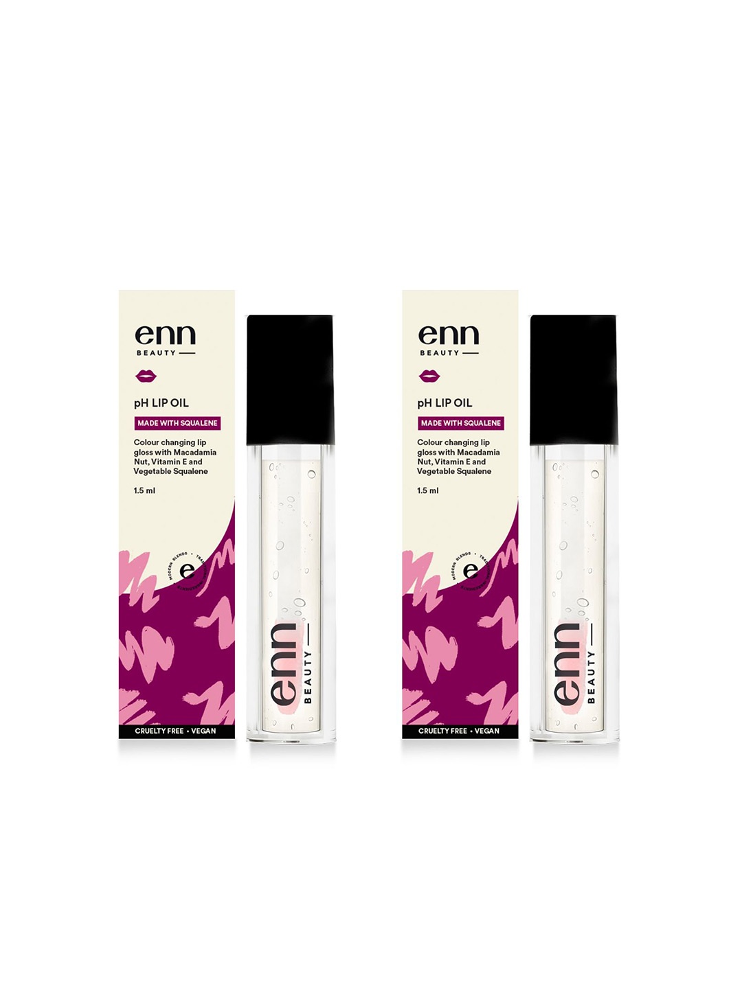ENN Beauty Set Of 2 Color Changing Ph Non Sticky Lip & Cheek Oil With Ghee - 1.5 ml Each, Transparent
ENN Beauty Set Of 2 Color Changing Ph Non Sticky Lip & Cheek Oil With Ghee - 1.5 ml Each, Transparent