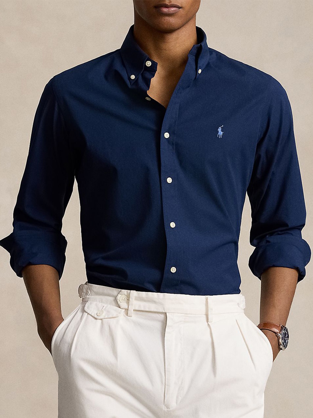 Polo Ralph Lauren Men Button-Down Collar Solid Cotton Casual Shirt, Navy blue
Polo Ralph Lauren Men Button-Down Collar Solid Cotton Casual Shirt, Navy blue