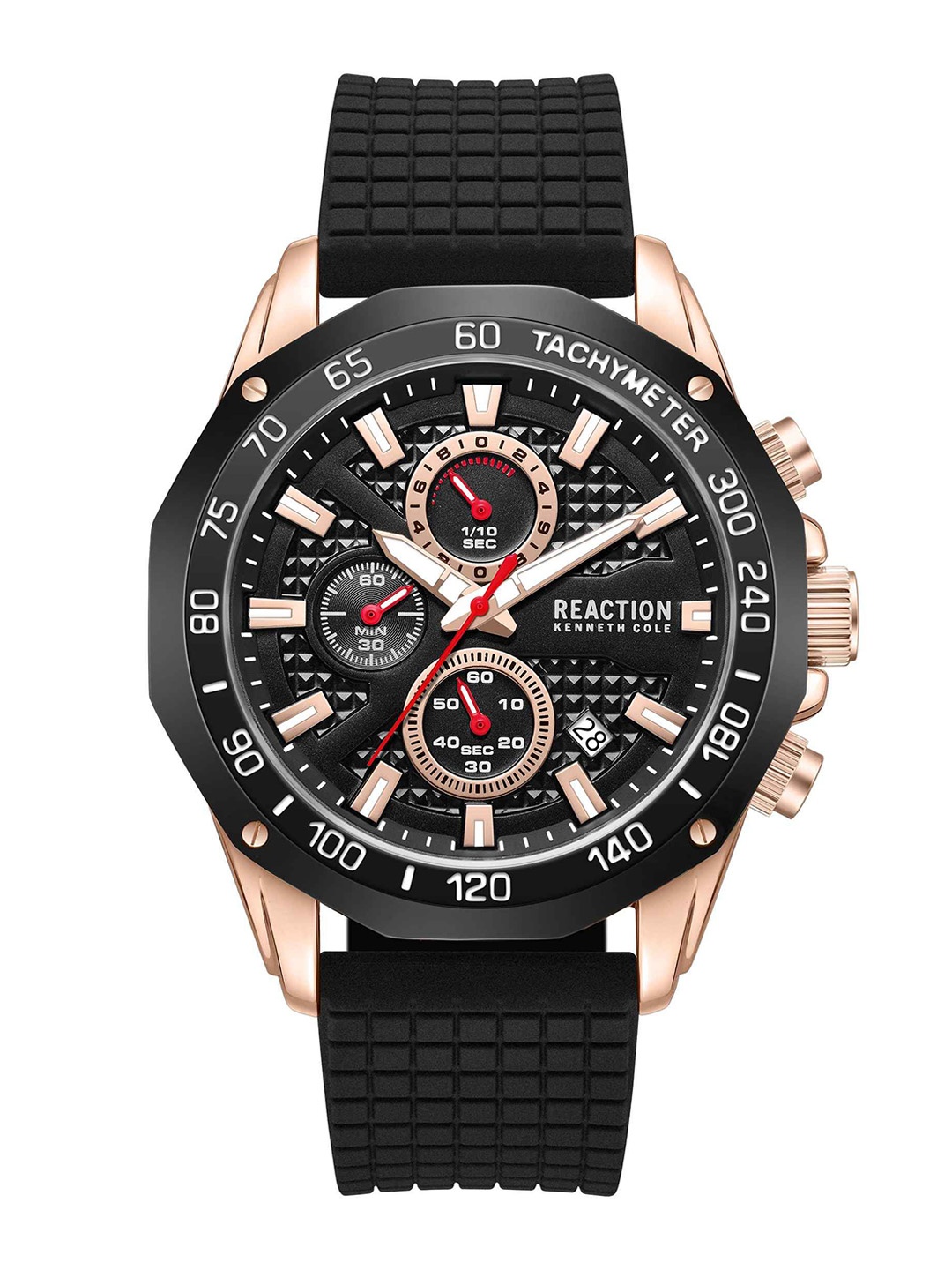 REACTION KENNETH COLE Men Textured Dial & Straps Analogue Watch KRWGO0069204, Black
REACTION KENNETH COLE Men Textured Dial & Straps Analogue Watch KRWGO0069204, Black