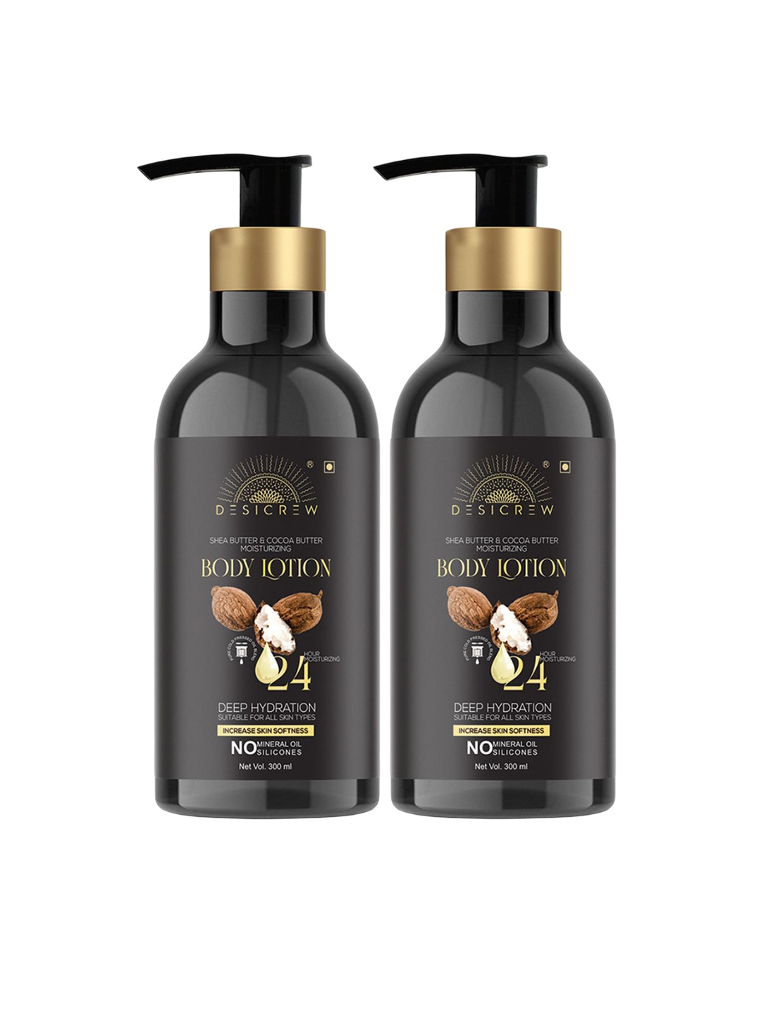 Desi Crew Set Of 2 Shea Butter & Cocoa Butter Moisturizing Body Lotion- 300 ml Each, White
Desi Crew Set Of 2 Shea Butter & Cocoa Butter Moisturizing Body Lotion- 300 ml Each, White