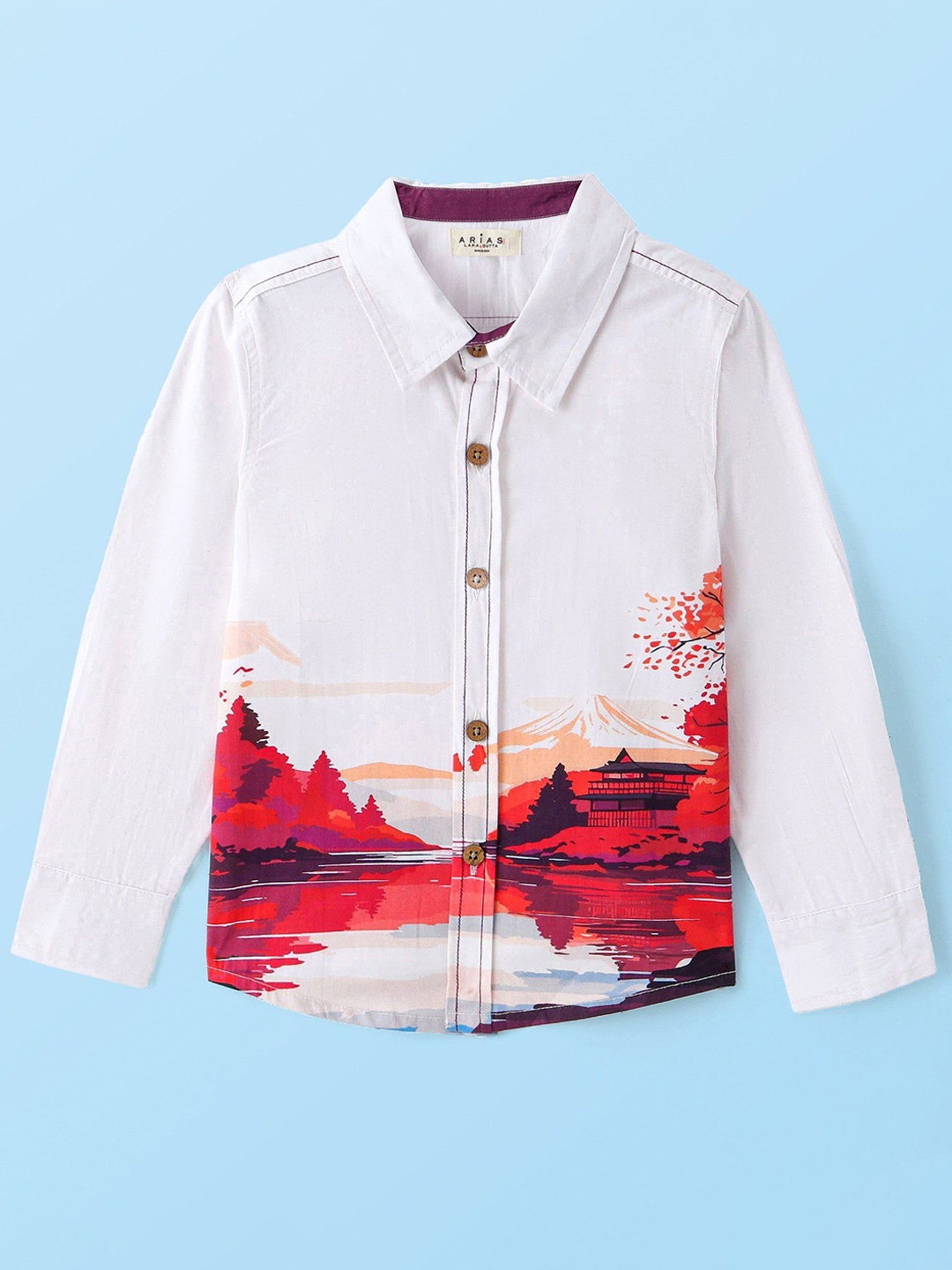 ARIAS By LARA DUTTA Boys Spread Collar Graphic Printed Cotton Casual Shirt, Off white
ARIAS By LARA DUTTA Boys Spread Collar Graphic Printed Cotton Casual Shirt, Off white