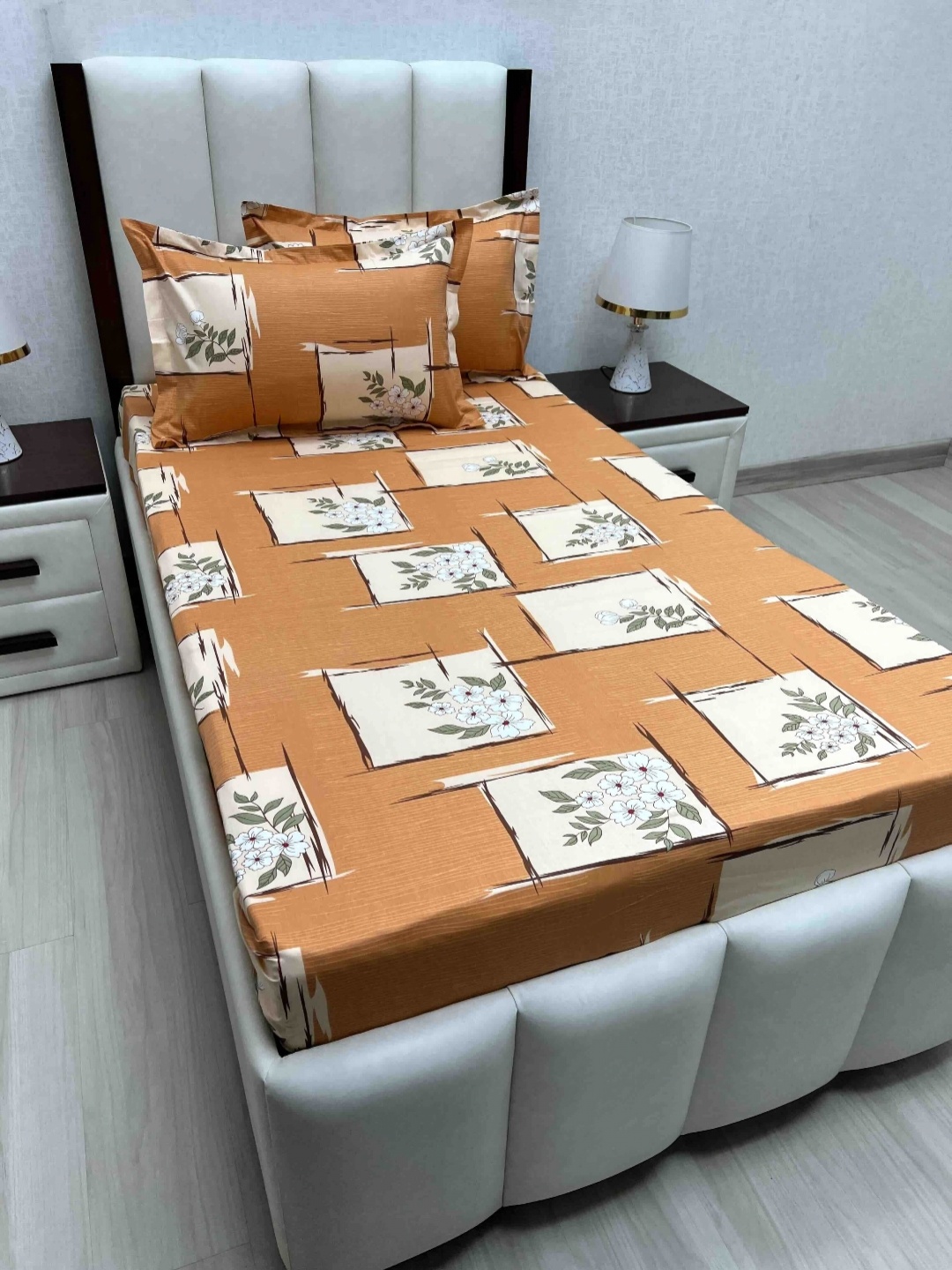 Pure Decor Cotton Single Bed Size Bedsheet With 2 Pillow Covers 1.73m X 2.36m, Orange
Pure Decor Cotton Single Bed Size Bedsheet With 2 Pillow Covers 1.73m X 2.36m, Orange