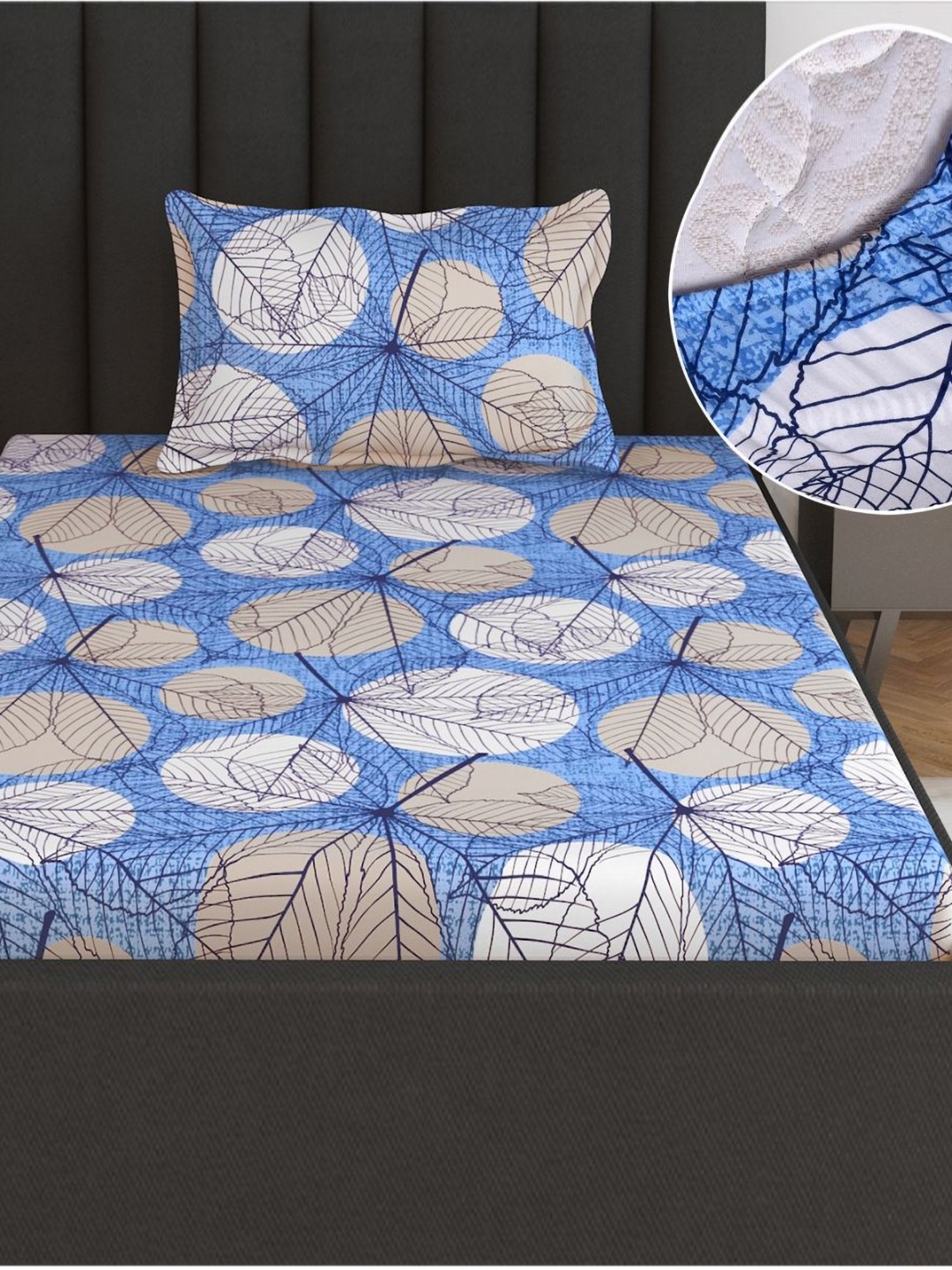 Divine Casa Classic Blue Floral Printed Cotton 144TC Single Bedsheet Set 1.98 m x 90 cm
Divine Casa Classic Blue Floral Printed Cotton 144TC Single Bedsheet Set 1.98 m x 90 cm