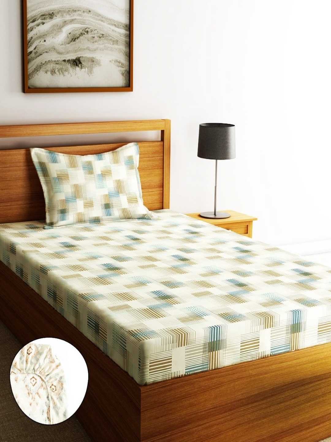 Home Sizzler Beige Abstract Printed Microfiber 210 TC Single Bedsheet Set 1.83 m x 92 cm
Home Sizzler Beige Abstract Printed Microfiber 210 TC Single Bedsheet Set 1.83 m x 92 cm