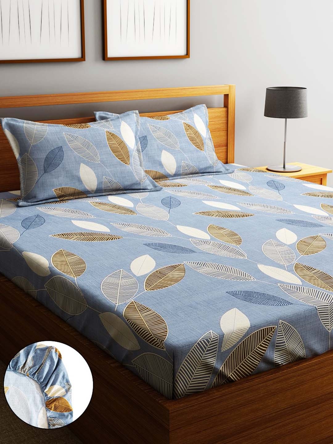 Home Sizzler Blue Floral Microfiber 210 TC Fitted Double Queen Bedsheet Set-1.98mx1.83m
Home Sizzler Blue Floral Microfiber 210 TC Fitted Double Queen Bedsheet Set-1.98mx1.83m