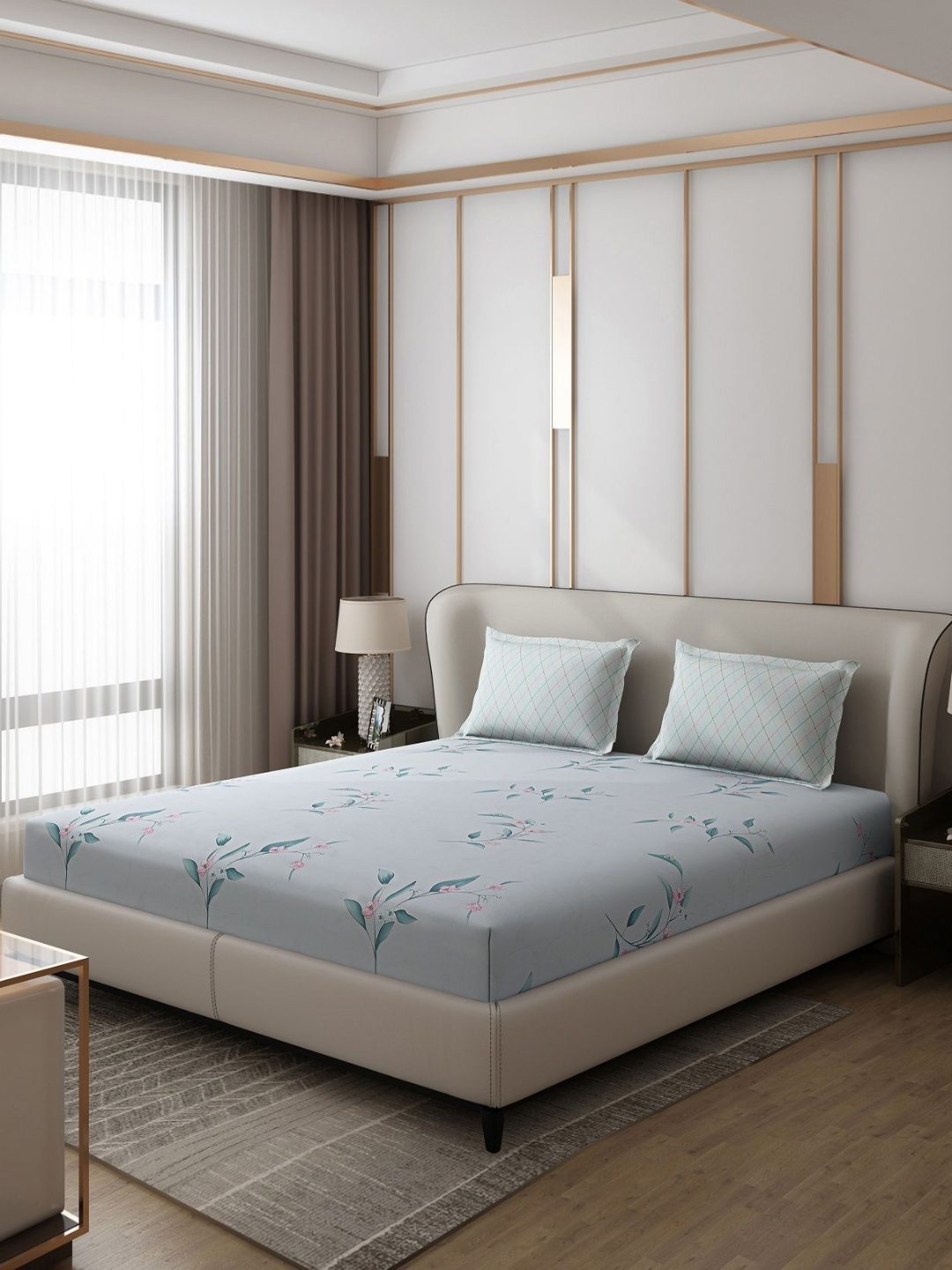 Monte Carlo Edmond Blue & Green Floral 130 TC Queen Bedsheet with 2 Pillow Covers
Monte Carlo Edmond Blue & Green Floral 130 TC Queen Bedsheet with 2 Pillow Covers