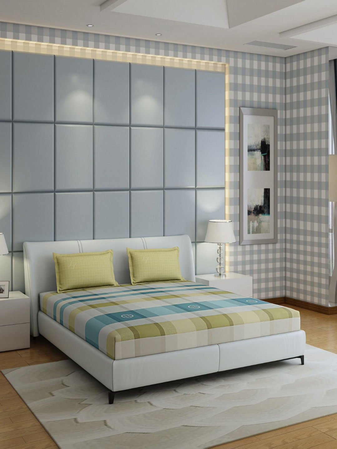 Monte Carlo Ramona Beige & Blue Geometric Cotton 210TC Queen Bedsheet with 2 Pillow Covers
Monte Carlo Ramona Beige & Blue Geometric Cotton 210TC Queen Bedsheet with 2 Pillow Covers