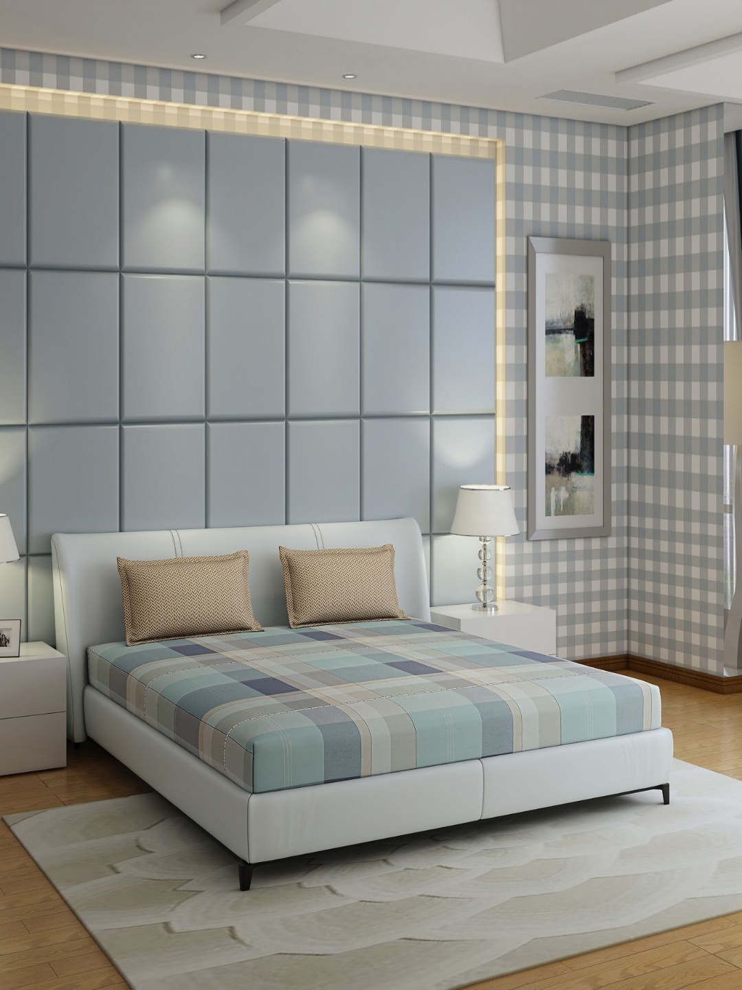 Monte Carlo Ramona Blue & Brown Geometric Cotton 210TC Queen Bedsheet with 2 Pillow Covers
Monte Carlo Ramona Blue & Brown Geometric Cotton 210TC Queen Bedsheet with 2 Pillow Covers