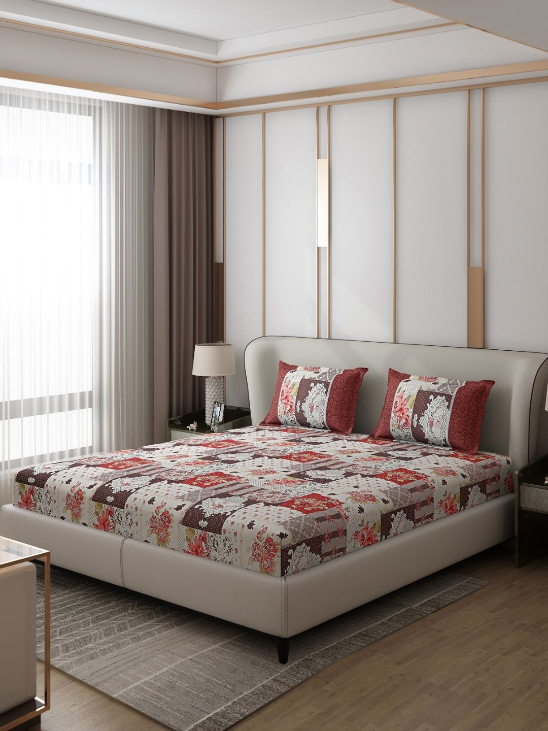 Monte Carlo Vibrant White & Red Ethnic Motifs 130 TC Queen Bedsheet with 2 Pillow Covers
Monte Carlo Vibrant White & Red Ethnic Motifs 130 TC Queen Bedsheet with 2 Pillow Covers