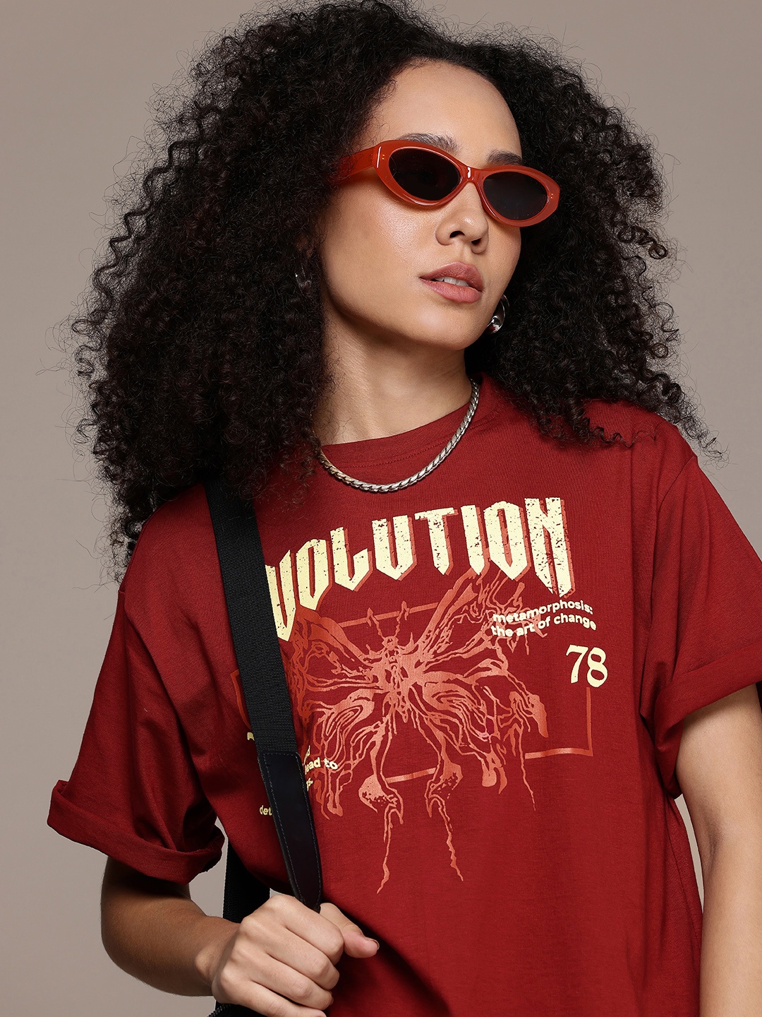 The Roadster Life Co. Oversized Fit Graphic Printed Pure Cotton T-shirt, Maroon
The Roadster Life Co. Oversized Fit Graphic Printed Pure Cotton T-shirt, Maroon