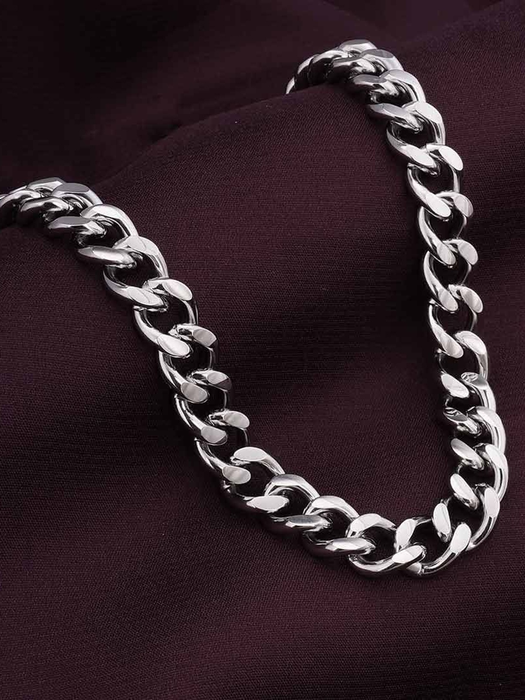 PALMONAS Silver-Plated Stainless Steel Waterproof & Anti-Tarnish Lining Statement Chain
PALMONAS Silver-Plated Stainless Steel Waterproof & Anti-Tarnish Lining Statement Chain