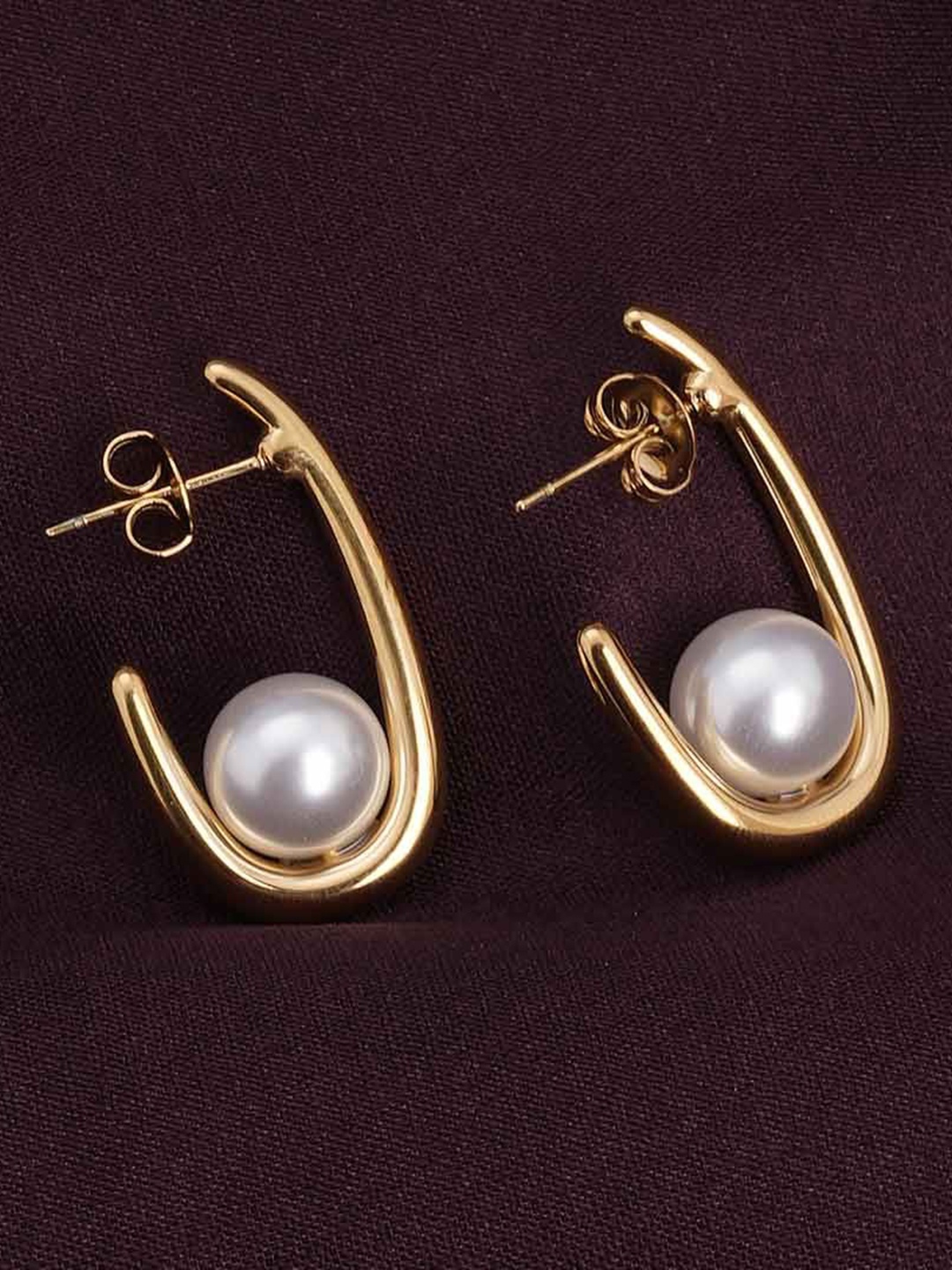 PALMONAS Stainless Steel Gold Plated Pearls Waterproof & Anti-Tarnish Contemporary Studs
PALMONAS Stainless Steel Gold Plated Pearls Waterproof & Anti-Tarnish Contemporary Studs