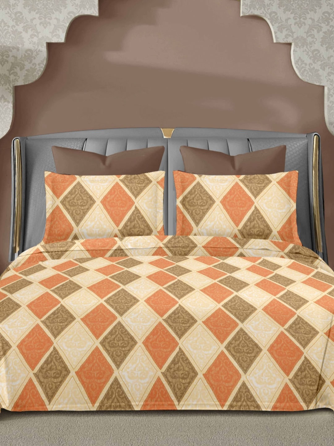 Ariana Orange Coloured Geometric Printed 144 TC Cotton King Bedsheet Set 2.70 m x 2.70 m
Ariana Orange Coloured Geometric Printed 144 TC Cotton King Bedsheet Set 2.70 m x 2.70 m