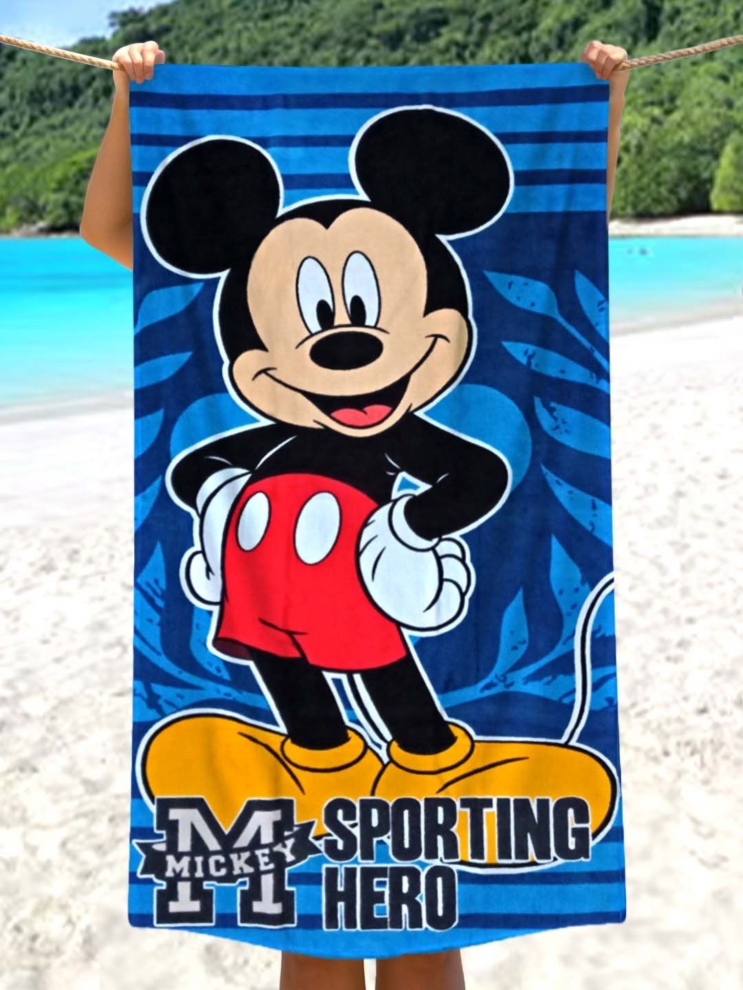 Disney Blue & Black Sporting Hero Mickey Mouse Printed Cotton 350 GSM Bath Towel
Disney Blue & Black Sporting Hero Mickey Mouse Printed Cotton 350 GSM Bath Towel