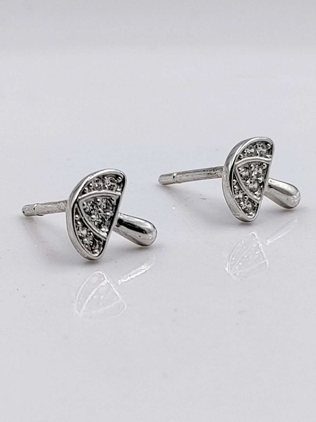AMONROO 925 Sterling Silver Rhodium-Plated Cubic Zirconia Stones Studded Umbrella Studs
AMONROO 925 Sterling Silver Rhodium-Plated Cubic Zirconia Stones Studded Umbrella Studs