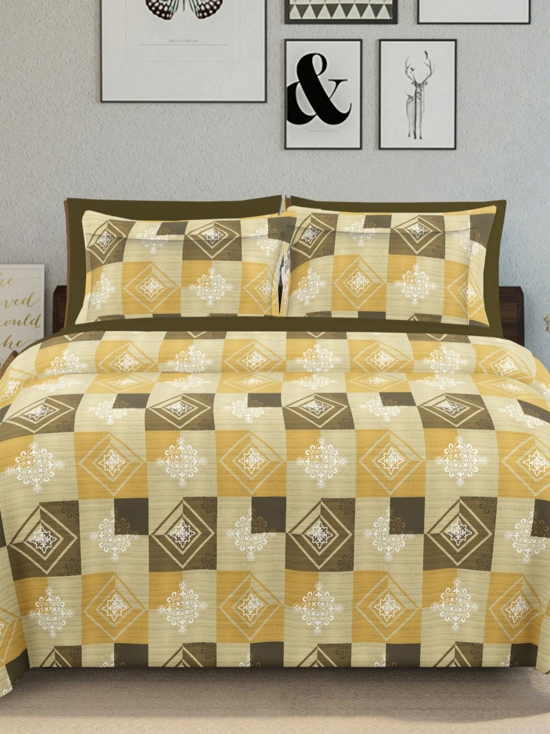 Ariana Olive Green Geometric Printed 144 TC Cotton King Bedsheet Set 2.70 m x 2.25 m
Ariana Olive Green Geometric Printed 144 TC Cotton King Bedsheet Set 2.70 m x 2.25 m