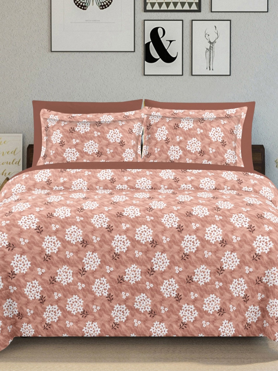 Ariana Peach-Coloured Floral Printed 144 TC Cotton King Bedsheet Set 2.70 m x 2.25 m
Ariana Peach-Coloured Floral Printed 144 TC Cotton King Bedsheet Set 2.70 m x 2.25 m