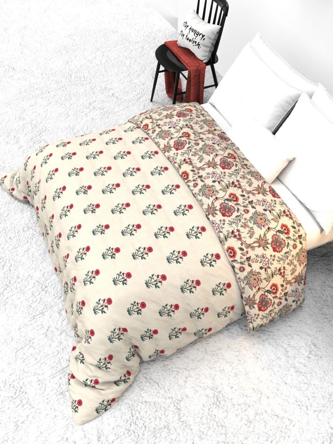 THE WHITE MOSS Cream-Colored Printed Heavy Winter 300 GSM Reversible Double Bed Comforter
THE WHITE MOSS Cream-Colored Printed Heavy Winter 300 GSM Reversible Double Bed Comforter