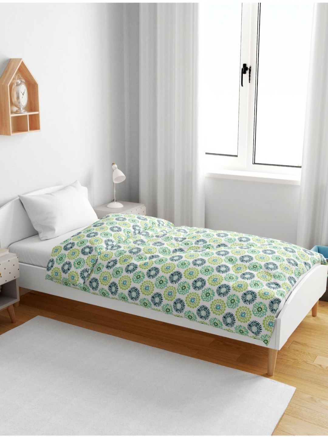 Divine Casa Green & White Floral Cotton AC Room Reversible 120 GSM Single Bed Blanket
Divine Casa Green & White Floral Cotton AC Room Reversible 120 GSM Single Bed Blanket
