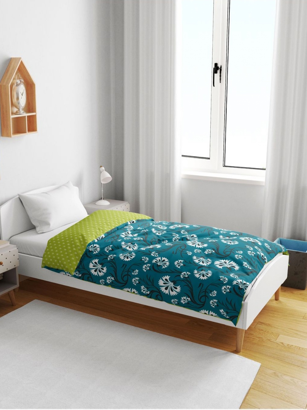 Divine Casa Blue Floral Microfiber Mild Winter 120 GSM Reversible Single Bed Comforter
Divine Casa Blue Floral Microfiber Mild Winter 120 GSM Reversible Single Bed Comforter