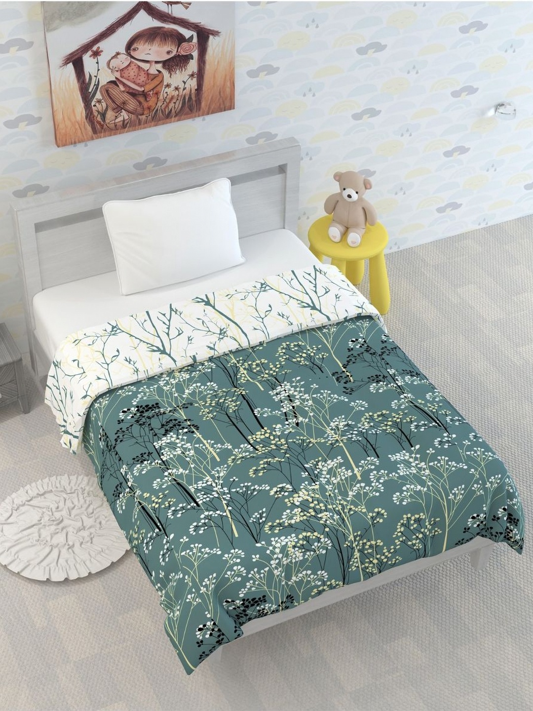 Divine Casa Green Floral Microfiber Mild Winter 120 GSM Reversible Single Bed Comforter
Divine Casa Green Floral Microfiber Mild Winter 120 GSM Reversible Single Bed Comforter