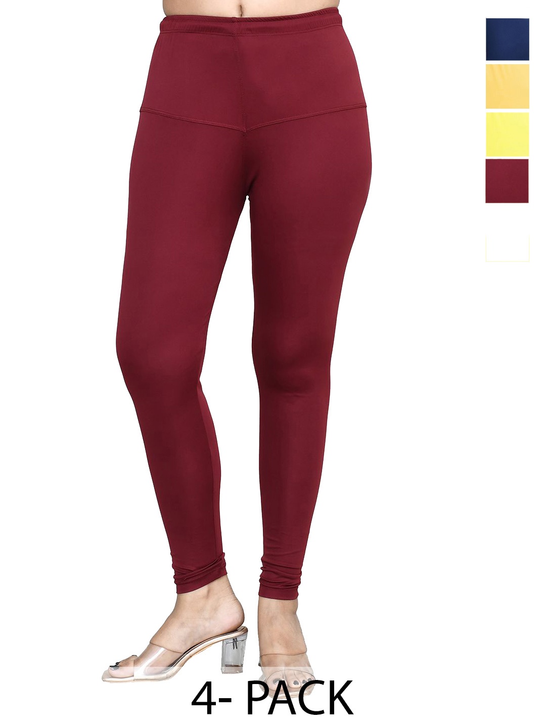 RAPL Women Pack of 4 Cotton Blend Breathable Churidar Length Leggings, Yellow
RAPL Women Pack of 4 Cotton Blend Breathable Churidar Length Leggings, Yellow