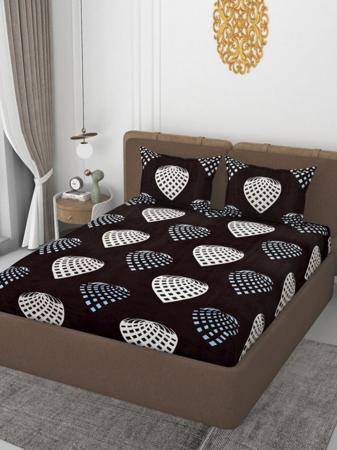 VOMZER Brown & Blue Geometric Woolen 350 TC Double King Bedsheet Set-2.54 m x 2.28 m
VOMZER Brown & Blue Geometric Woolen 350 TC Double King Bedsheet Set-2.54 m x 2.28 m