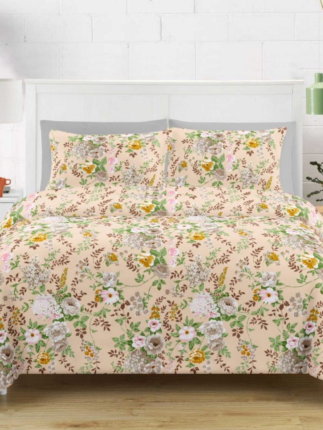 Ariana Cream-Coloured Floral Printed Cotton 400 TC King Bedsheet Set 2.70 m x 2.70 m
Ariana Cream-Coloured Floral Printed Cotton 400 TC King Bedsheet Set 2.70 m x 2.70 m