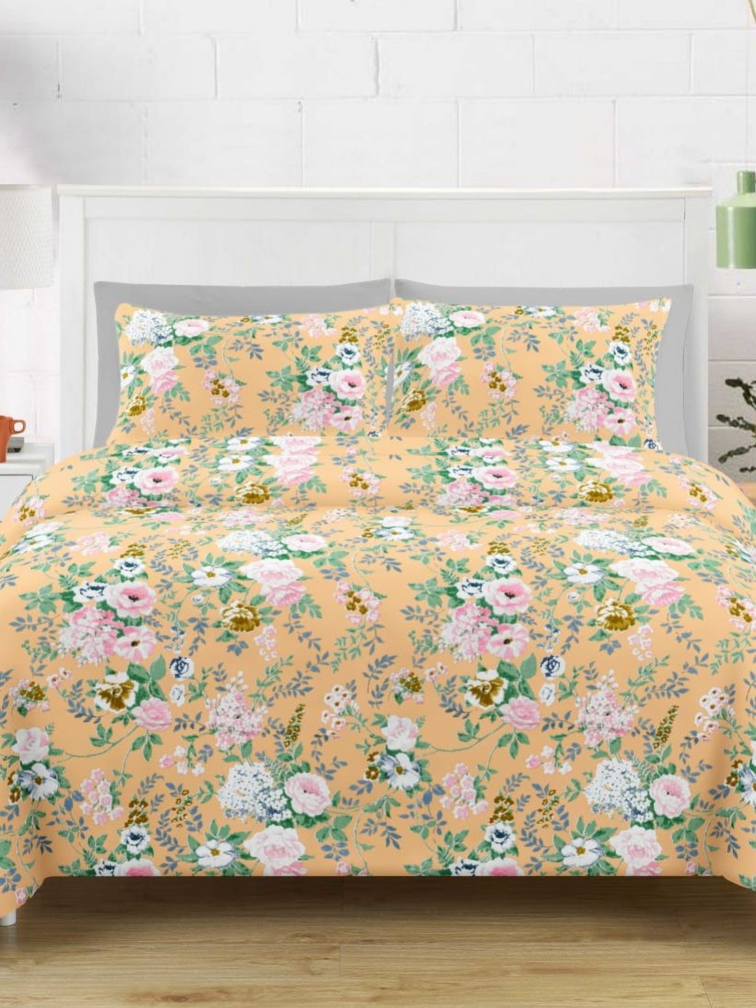 Ariana Mustard & White Floral Printed Cotton 400 TC King Bedsheet Set 2.70 m x 2.70 m
Ariana Mustard & White Floral Printed Cotton 400 TC King Bedsheet Set 2.70 m x 2.70 m