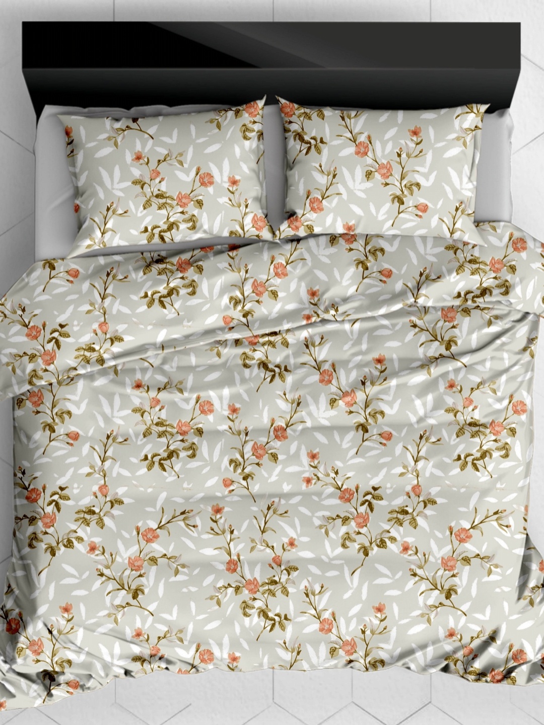 Ariana Cream-Coloured Floral Printed Cotton 180 TC Single Bedsheet Set 2.25 m x 1.5 m
Ariana Cream-Coloured Floral Printed Cotton 180 TC Single Bedsheet Set 2.25 m x 1.5 m