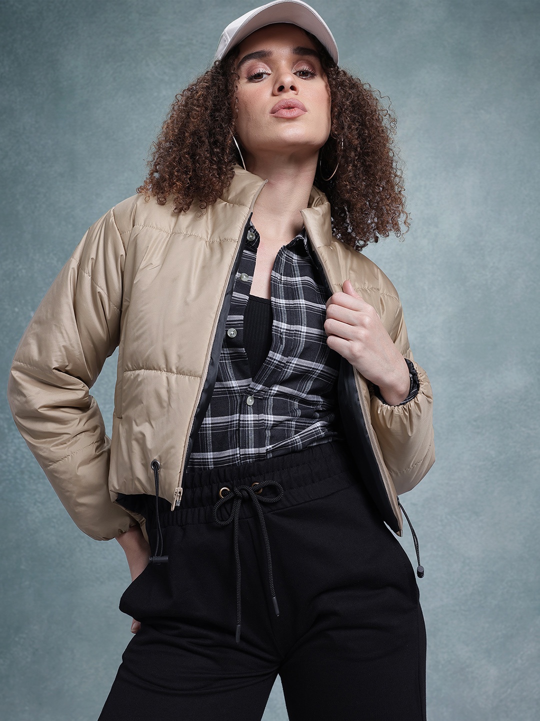 The Roadster Lifestyle Co. Women Windcheater & Water Resistant Crop Padded Jacket, Beige
The Roadster Lifestyle Co. Women Windcheater & Water Resistant Crop Padded Jacket, Beige