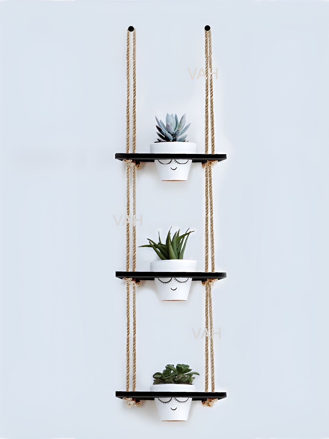 VAH Kya Bat Hai !! Black & Brown Wooden 3-Tier Decorative Flower Pot Rack With Rope
VAH Kya Bat Hai !! Black & Brown Wooden 3-Tier Decorative Flower Pot Rack With Rope