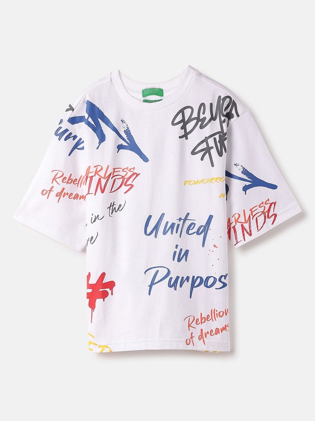 United Colors of Benetton Boys Typography Printed Round Neck Pure Cotton T-shirt, White
United Colors of Benetton Boys Typography Printed Round Neck Pure Cotton T-shirt, White