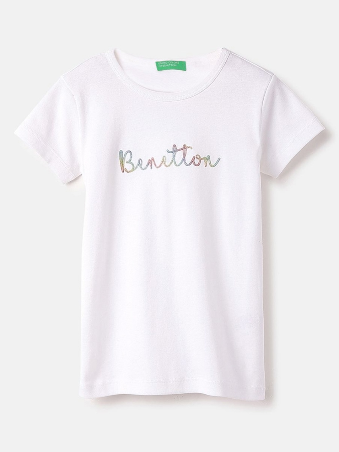 United Colors of Benetton Girls Typography Printed Round Neck Pure Cotton T-shirt, White
United Colors of Benetton Girls Typography Printed Round Neck Pure Cotton T-shirt, White