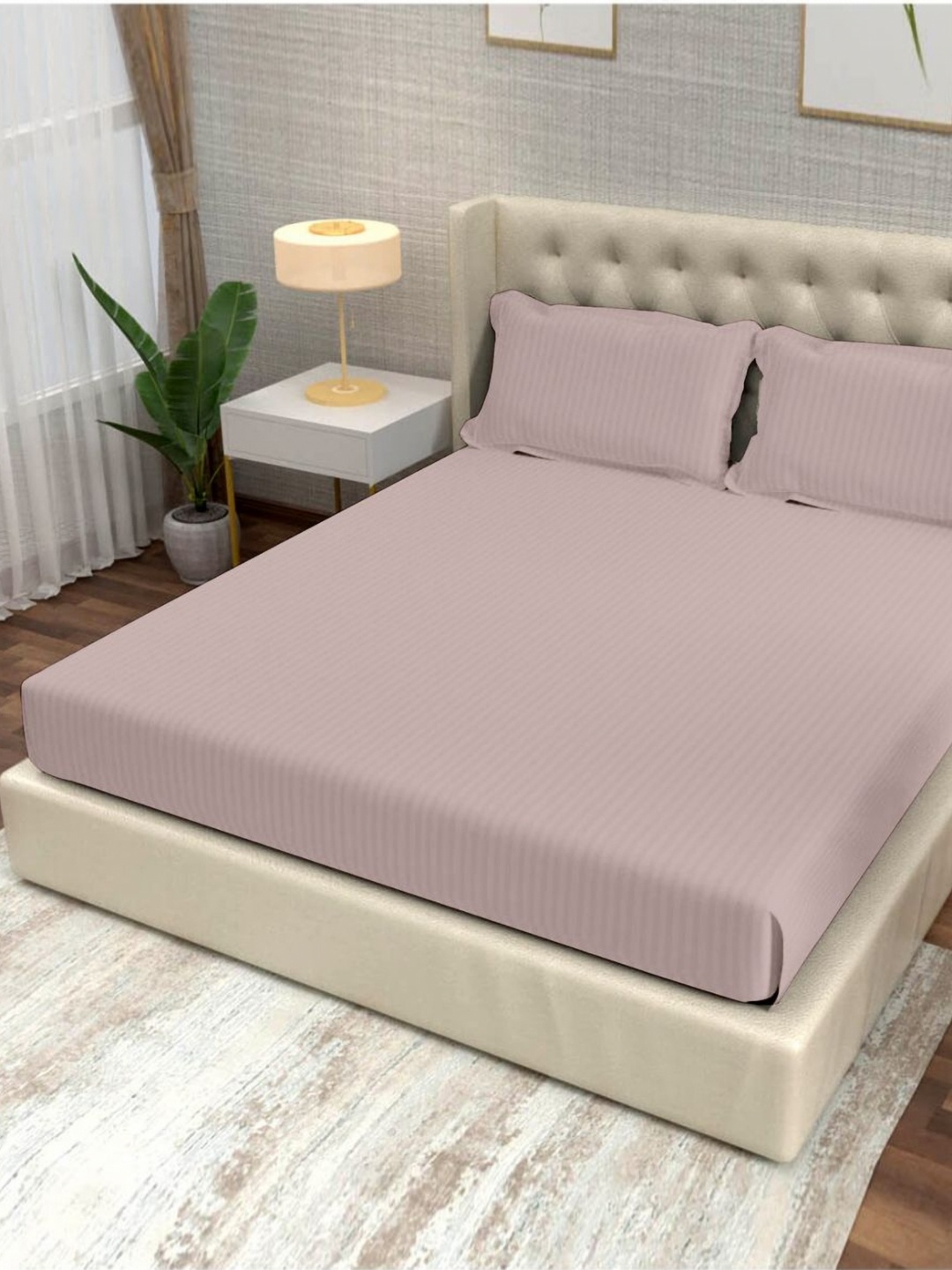 Divine Casa Prisham Brown Striped Pure Cotton 210 TC King Bedsheet Set 2.70 m x 2.70 m
Divine Casa Prisham Brown Striped Pure Cotton 210 TC King Bedsheet Set 2.70 m x 2.70 m