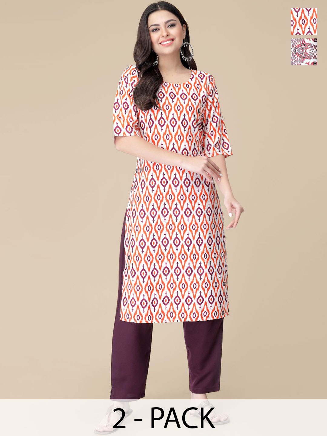 7Threads Selection Of 2 Ethnic Motifs Printed Round Neck Straight Kurta With Trousers, White
7Threads Selection Of 2 Ethnic Motifs Printed Round Neck Straight Kurta With Trousers, White