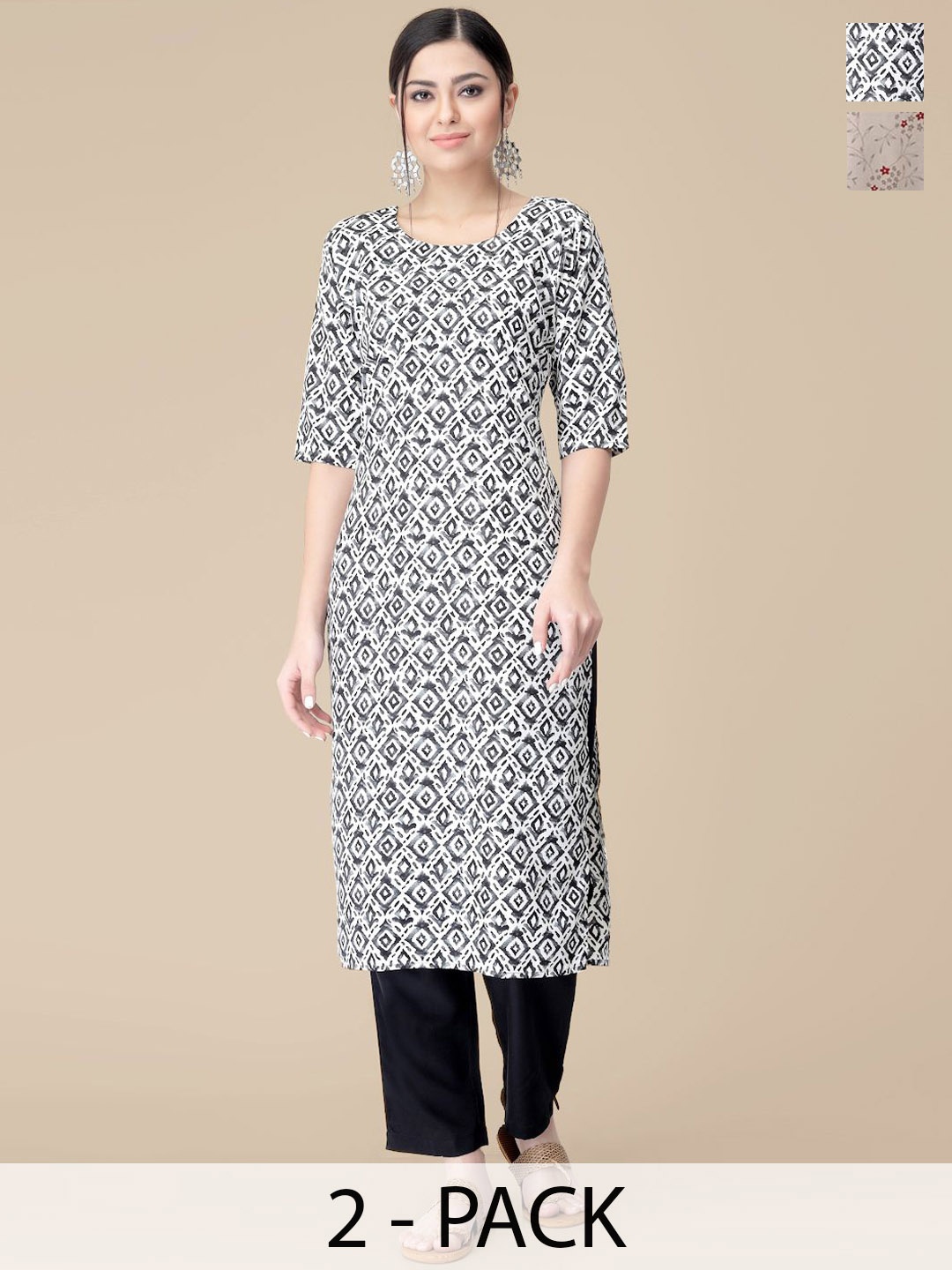 7Threads Selection Of 2 Ethnic Motifs Printed Round Neck Straight Kurta With Trousers, White
7Threads Selection Of 2 Ethnic Motifs Printed Round Neck Straight Kurta With Trousers, White
