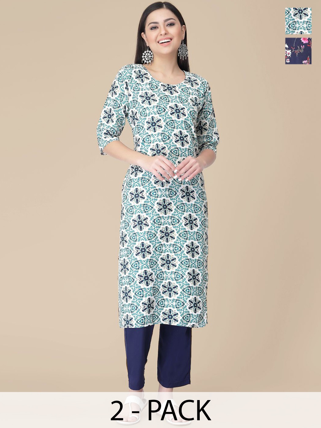 7Threads Selection Of 2 Ethnic Motifs Printed Round Neck Straight Kurta With Trousers, Beige
7Threads Selection Of 2 Ethnic Motifs Printed Round Neck Straight Kurta With Trousers, Beige