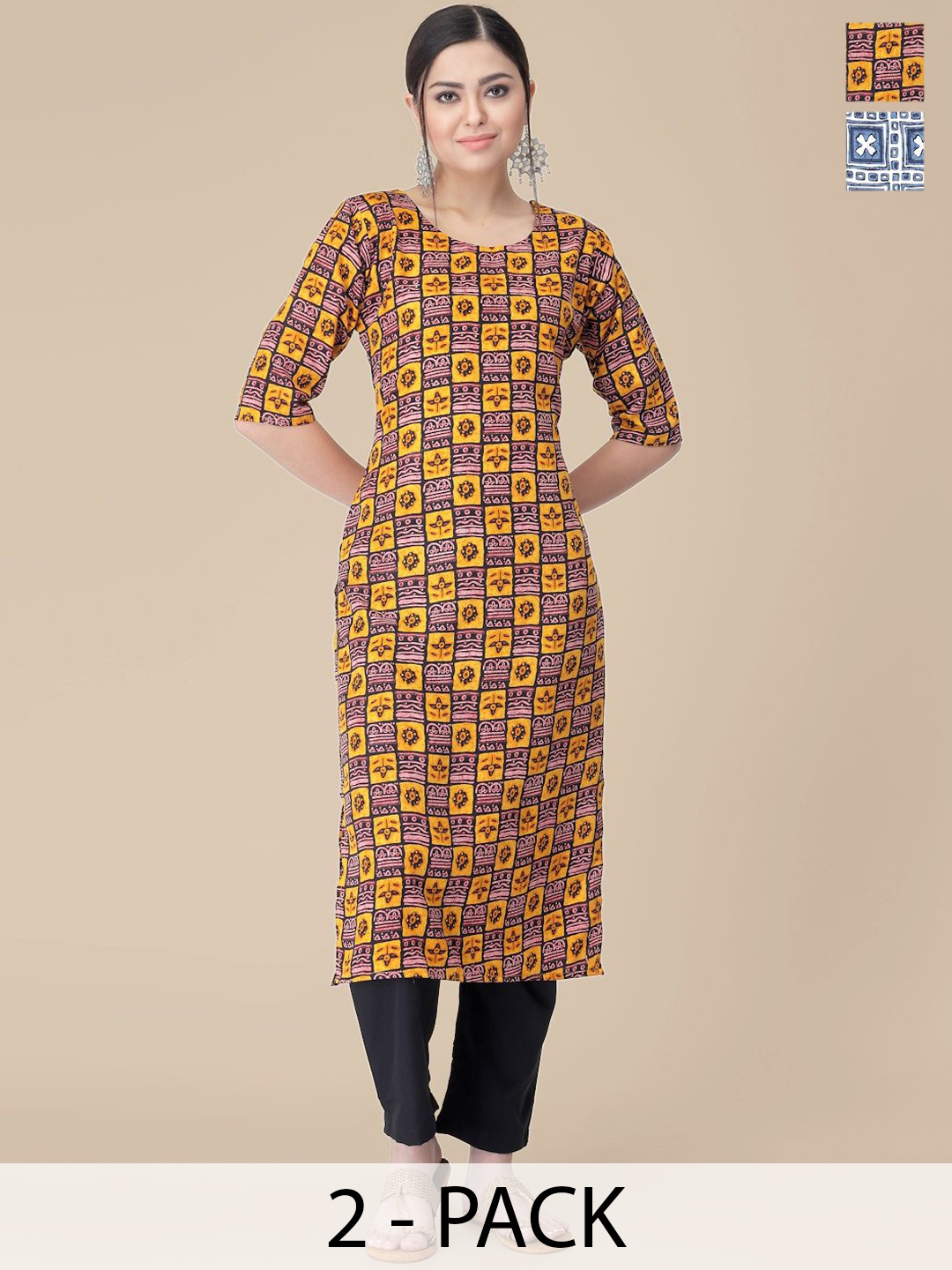 7Threads Selection Of 2 Ethnic Motifs Printed Round Neck Straight Kurta With Trousers, Yellow
7Threads Selection Of 2 Ethnic Motifs Printed Round Neck Straight Kurta With Trousers, Yellow